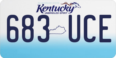 KY license plate 683UCE
