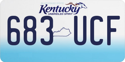 KY license plate 683UCF