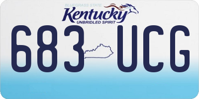KY license plate 683UCG