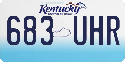 KY license plate 683UHR