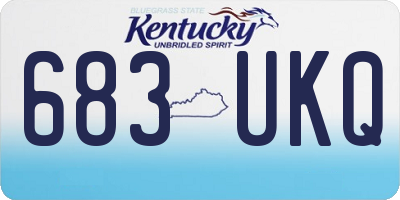 KY license plate 683UKQ
