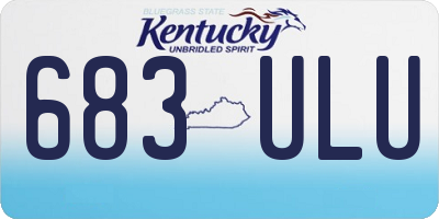 KY license plate 683ULU