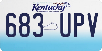 KY license plate 683UPV