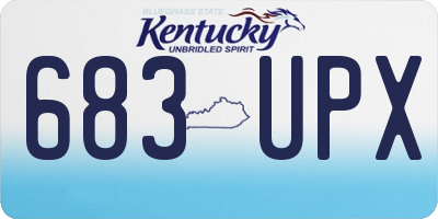 KY license plate 683UPX