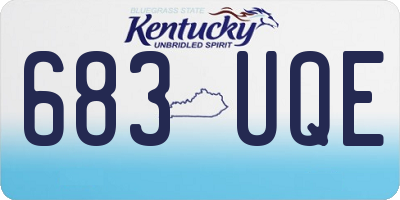 KY license plate 683UQE