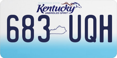 KY license plate 683UQH