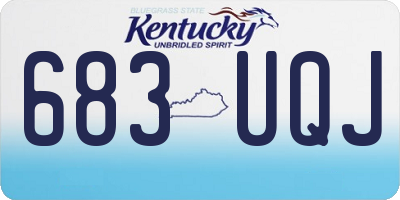 KY license plate 683UQJ