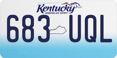 KY license plate 683UQL