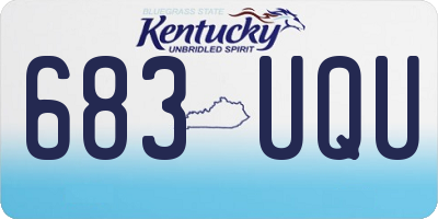 KY license plate 683UQU