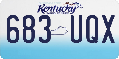 KY license plate 683UQX