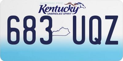 KY license plate 683UQZ