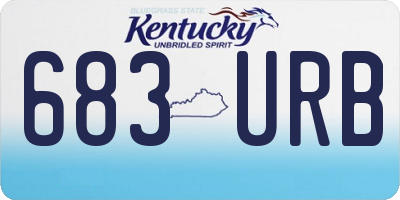 KY license plate 683URB