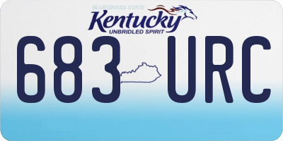KY license plate 683URC