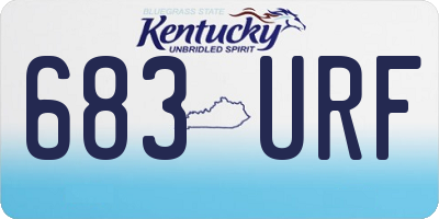 KY license plate 683URF