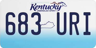 KY license plate 683URI
