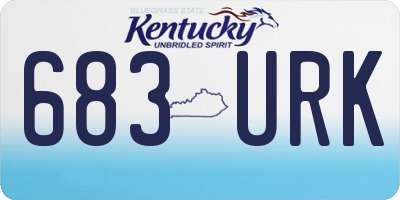 KY license plate 683URK