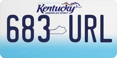 KY license plate 683URL