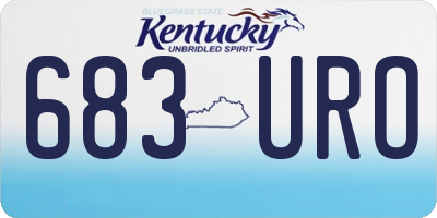 KY license plate 683URO