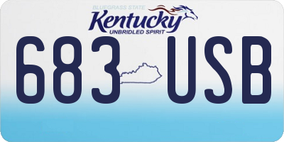 KY license plate 683USB