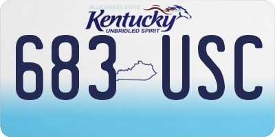 KY license plate 683USC