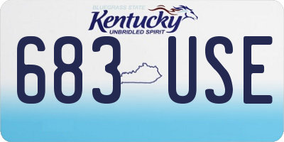 KY license plate 683USE