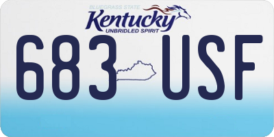 KY license plate 683USF