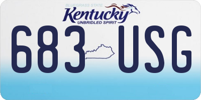 KY license plate 683USG