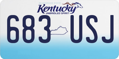 KY license plate 683USJ