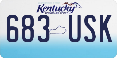 KY license plate 683USK