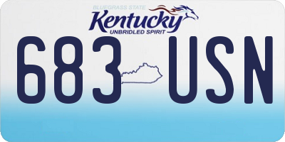 KY license plate 683USN
