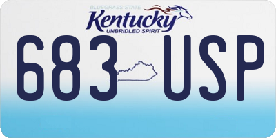 KY license plate 683USP