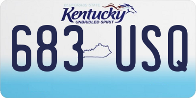 KY license plate 683USQ