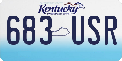 KY license plate 683USR