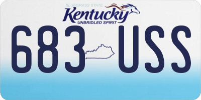 KY license plate 683USS