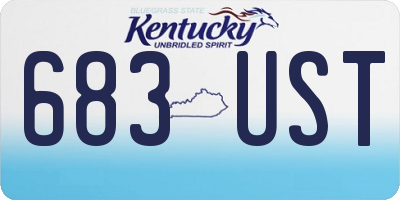 KY license plate 683UST