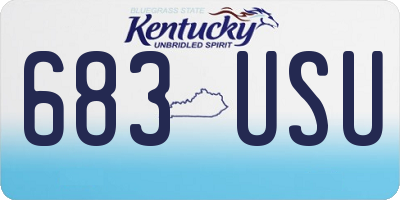 KY license plate 683USU