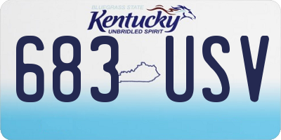 KY license plate 683USV