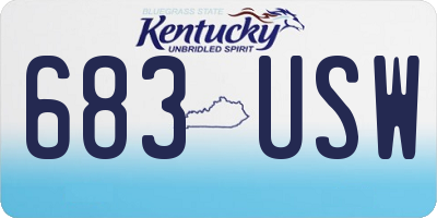 KY license plate 683USW