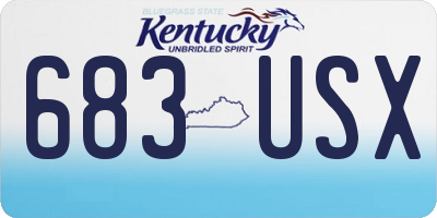 KY license plate 683USX
