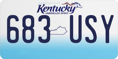 KY license plate 683USY