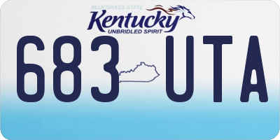 KY license plate 683UTA