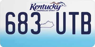 KY license plate 683UTB