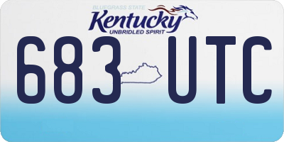 KY license plate 683UTC