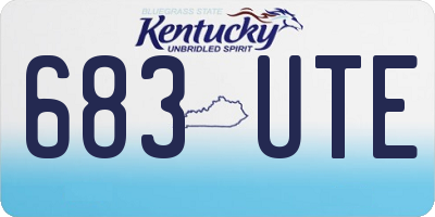 KY license plate 683UTE