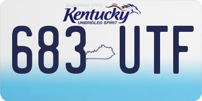 KY license plate 683UTF