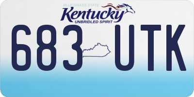 KY license plate 683UTK