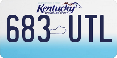 KY license plate 683UTL