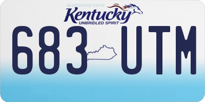 KY license plate 683UTM