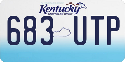 KY license plate 683UTP