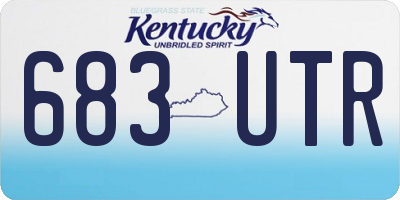 KY license plate 683UTR